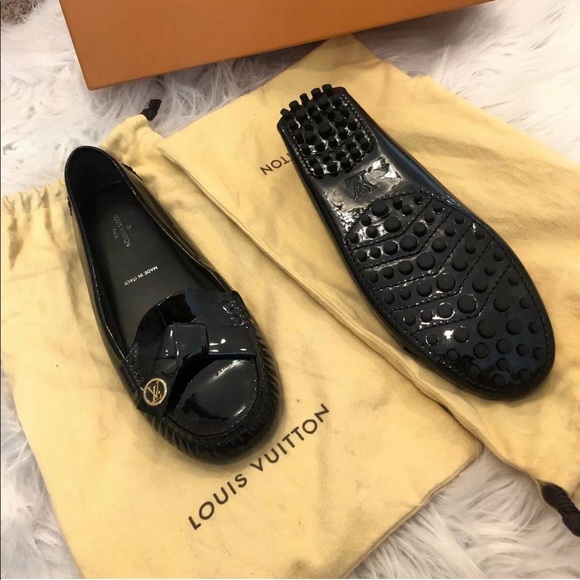 Louis Vuitton Black Leather Driving Loafer Shoes - Picture 3 of 5
